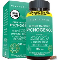 피크노제놀 프랑스 해안송 껍질 추출물 파인 바크 100mg, 1개, 60캡슐