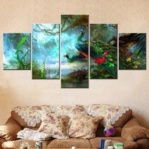 모듈러 컨테이너 협소 주택 공작 풍경 벽 아트 캔버스 세트 캔버스 회화 거실 집 침실, 40x60 40x80 40x100cm, 액자로