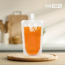 더백퍼센트 음료 스파우트 파우치 투명 9mm x 10cm x 15cm 200ml 50p
