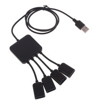 USB 허브 고속 데이터 전송 어댑터 2.0 4 포트 데스크탑 컴퓨터 노트북 키보드 마우스 팬, 한개옵션0