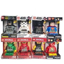 탁상시계 레고 알람 시계 시계 배트맨 슈퍼맨, Darth Vader 알람시계 야간 조명 음향