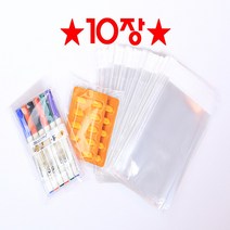 (당일출고)비닐조아 OPP 접착 비닐 봉투 소량 10매, 18 x 25 + 4