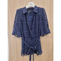 프로그램 70~80%할인 >통기성좋은 시원한 린넨소재 랩스타일 깔끔 블라우스<