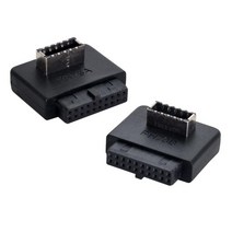 NFHK 5Gbps Type-E USB 3.1 전면 패널 소켓 및 USB 2.0 to PCI-E 1X 익스프레스 카드 VL805 어댑터 마더보드용, BLACK 2PCS ADAPTER-USB3.0