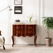 로코 유럽풍 엔틱 거실콘솔 2단 서랍테이블 엔틱콘솔