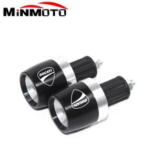 오토바이 핸들 바 그립 캡 플러그 Ducati 400 620 695 696 796 821 MONSTER 899 959 1199 Panigale 848 /EV, 02 Silver