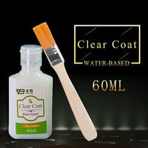 식용금박 금박지 금종이 글리터 반짝이 펄 금박 접착제 시트 공예 종이 분말 홈 인테리어 60ml 수성 및 광, 03 clear coat
