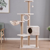 [디작소]고양이 캣타워(150cm) 스크래처 사이잘캣타워, 단일속성