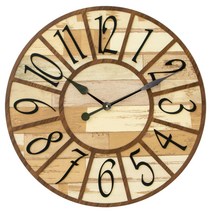 REGNO 우드박스 초대형 인테리어벽시계, 우드타일