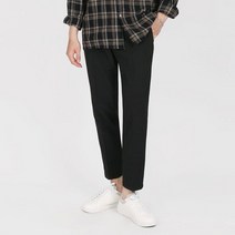 파파브로 남성 캐주얼 단추잠금 직장인 슬랙스 바지 LO-SLW-D50-블랙