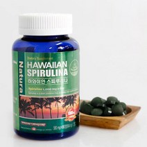 피부 건강 항산화에좋은 영양제 하와이안 스피루리나 580mg x 180정 약3개월분 대용량 엽록소 스피루나 스피루 스피루리 스피리루나, 1박스