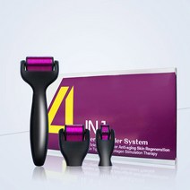 4in1 모공 스탬프 롤러 홈케어 다양한부위 사용, 블랙, 상세페이지 참조
