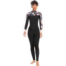 Roxy 록시 여성 3/2mm 스웰 시리즈 뒷집 풀수트 잠수복, Anthracite Paradise Found S, 14
