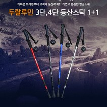 익스트림 3단 4단 접이식 노르딕 등산 등산스틱 스틱 용품 워킹 장비 지팡이, 3단 T자블랙등산스틱(1+1)