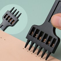 가죽 공예 diy 공구 수작업 구멍 6 공 펀칭기 프레스 기구 라벨 수공구 용품 기계, 4mm 피치 4구멍