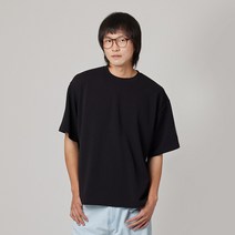 남녀공용 라운드 링클프리 리버풀 블랙 반팔 티셔츠