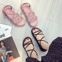 여자 플랫폼 샌들 스트랩 키높이 캐주얼 데일리