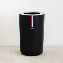 LVAI 파리지앵 오픈 휴지통, 원형 20L, 1개, 블랙