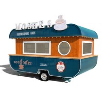 푸드트럭 카페 스낵카 트레일러 핫도그 푸드카 촬영 소품, 공식 표준