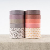 템포미 파스텔 마스킹테이프 다꾸 스티커 다이어리 테이프 10종 1세트, MT06. 파리의아침, 1개