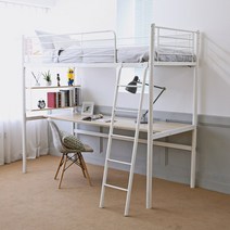 일루일루 이층벙커침대 모음, 코모드i책상형벙커침대+12cm포켓스프링, 화이트