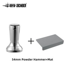 MHW-3BOMBER 51mm 커피 탬퍼 호환 Delonghi 54mm 에스프레소 탬퍼 적합 라 산 마르코 기계 홈 바리 스타 프레스 파우더 도구, 54mm Set