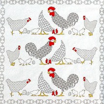 파스텔크래프트 DOMMOS 냅킨아트 2118020 Chicken Family 냅킨20매 33x33cm 2039, 20매입, 혼합색상