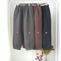 [엄마옷사랑] 겨울 엄마바지 할머니바지 국산 면 엠보 패딩 패치 항아리바지 70대 80대 밴딩바지 몸빼 절복바지 생활한복바지 빅사이즈바지