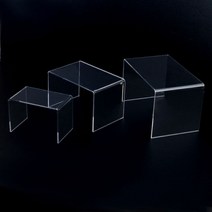 [KT알파쇼핑]ㄷ형 아크릴 진열대 소형 직사각 다용도 상품 전시대, 1개, 기본상품