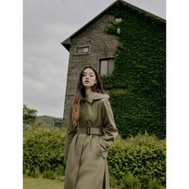 [빈폴레이디스] 카키 후드 탈착 A라인 트렌치 코트 (BF283TC02H)