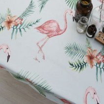 생일테이블보 플리마켓테이블보 핑크새 바닷가 식타 덮대, 상품선택, 130x220