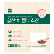 사옹원 알찬 해물부추전1kg(냉동) 한입크기 에어프라이어 해물전, 5개