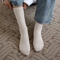 라크삭스 데일리 베이직 무지 골지 장목 롱 삭스 여자 긴양말 6색상 N117