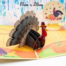 초대장 카드 3D 팝업 생일 축하 인사말 초대 카드 해피 어머니 아버지 날 사랑 엄마 아빠 장미 꽃 부활절, 06 Turkey