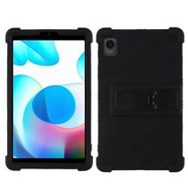 ebook리더기 이북 북 전자책 단말기 전자북Realme Pad 미니 케이스 pad Mini 8.7 인치 태블릿 용 스탠드 커버 KickStand 소프트 실리콘 보호 쉘, 01 black, 01 For Realme pad mini