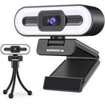 Oittira QHD 웹캠 (마이크내장 3가지색상의 보조 라이트를 200만 500만 800만 화소 가능), 4K