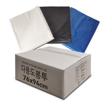 평판비닐봉투 ( 76 x 94 / 70~80리터 ) 500장 (흰색/검정색/청색), 청색