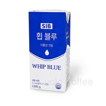 [매일유업휘핑스프레이] 선인 휩 블루 휘핑크림 1000g 1개 식물성크림(아이스포장)