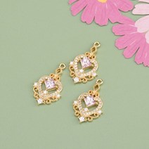 비즈공예 원석 Assoonas MA7918k 골드 도금 니켈 구리 금속 지르콘 매력 diy 귀걸이 펜던트 보석 만들기 10, 02 MA7902A