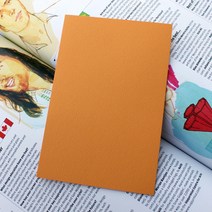 페이퍼포레스트 컬러엽서 무지 색지 용지 캘리그라피 종이 엽서지 20매, 오렌지20매 컬러엽서, 1개