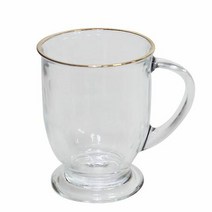 금테비너스머그 460ml 심플머그컵 카페용머그컵 유리머그컵 가정, 단품