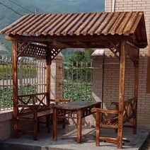 야외 원목 정자 넝쿨 포도 격자 전망대 이동식 주택, 1.2x2.2 평면 타일