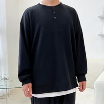 남자 헨리넥 골지 니트티 반오픈 오버핏 오피스룩 하객룩 남자라운드니트 데일리 댄디