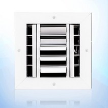 [6 x 6 덕트 홀] 벤트 커버. 4 방법: 알루미늄 커브 블레이드 조절 가능한 공기 공급 HVAC 천장 디퓨저. 멀티 셔터 평행 블레이드 댐퍼 공기 흐름 조절 가능 [19.3
