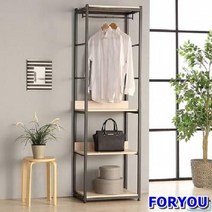 ForU113 스틸 3단 드레스룸 시스템행거장 스탠드행거 스탠드옷걸이 옷걸이봉 옷걸이헹거, 빈티지