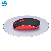 HP S4000 광 USB 1600 2.4Ghz 무선 마우스 음소거 마우스 나노 수신기 PC Laptp, 02 빨간, 한개옵션1