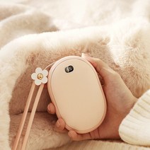 KC인증 손난로/보조배터리 겹용 10000mAh대용량 C타입USB 핫팩 양면발열, 핑크