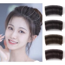 온리정 정수리 뽕 볼륨업 업스타일 부분가발, 다크 브라운