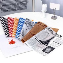 왁스페이퍼 샌드위치 포장 유산지 봉투 빵 포장지 단면, 30x30cm 레몬풍 스톡 200장