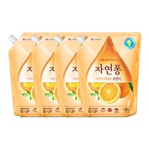 자연퐁 오렌지 주방세제 리필 1.18L x4개, 4개